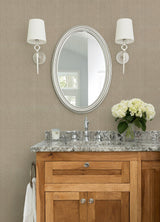 Advantage Natural Linen Light Brown Textured Wallpaper