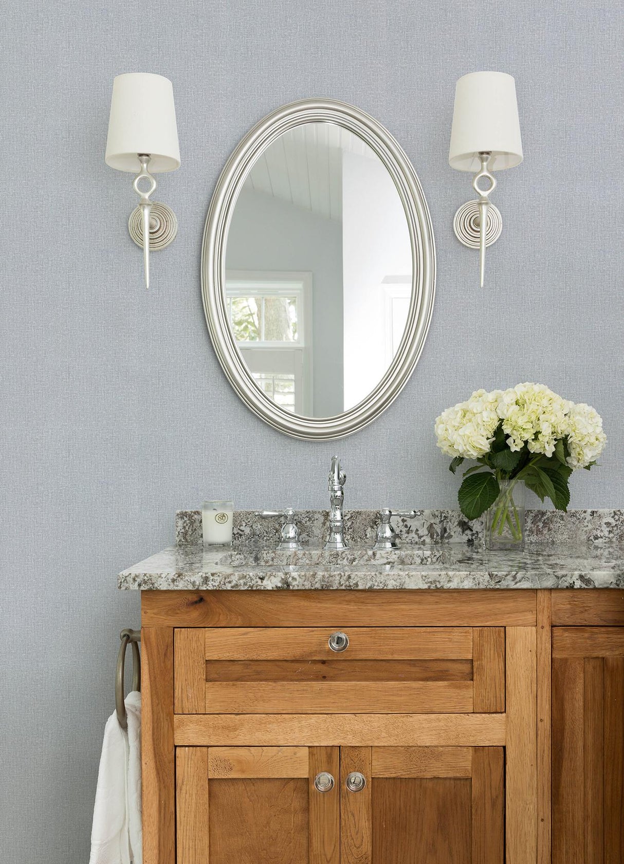 Advantage Natural Linen Light Grey Textured Wallpaper