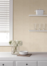 Advantage Sunshower Ivory Stria Wallpaper