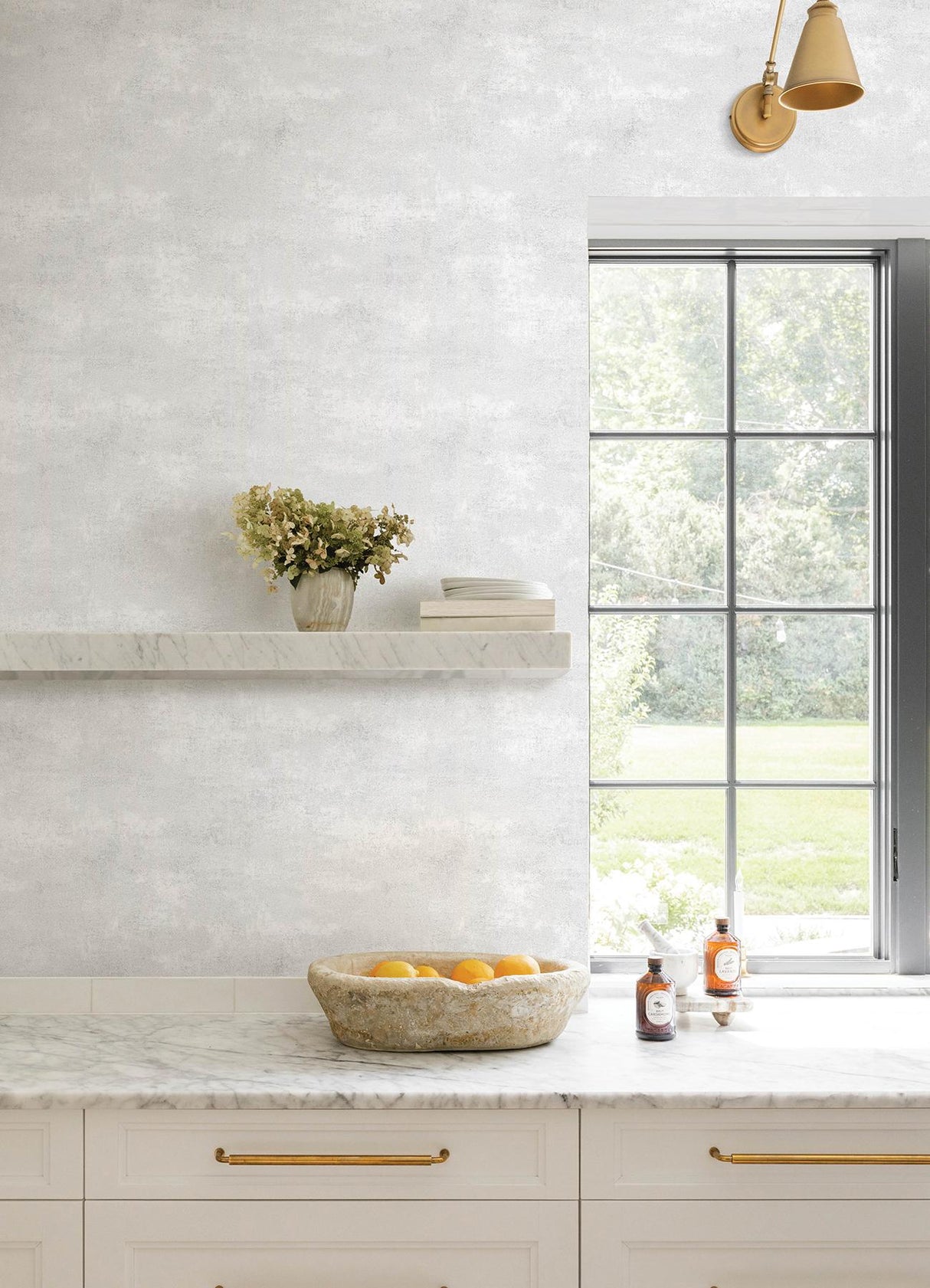 Advantage Al Fresco Champagne Plaster Wallpaper