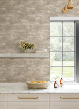 Advantage Al Fresco Chocolate Plaster Wallpaper
