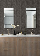 Advantage Kahuna Pewter Waves Wallpaper