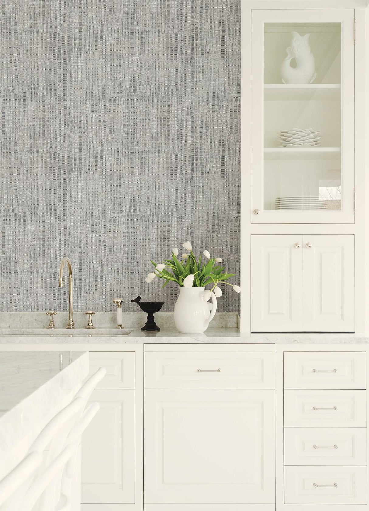 Advantage Rattan Silver Weave Wallpaper