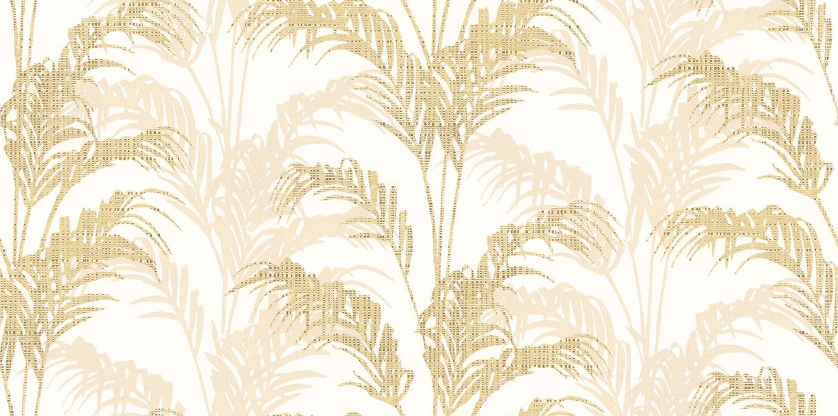 Advantage Rattan Gold Palm Wallpaper