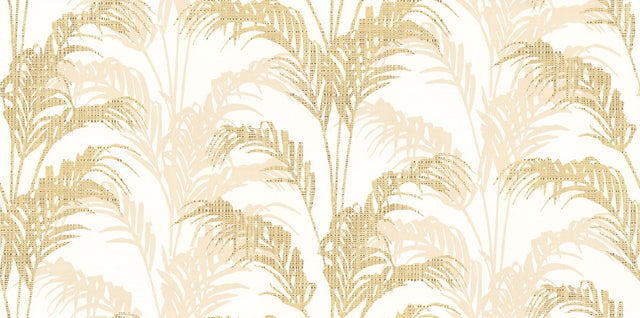Advantage Rattan Gold Palm Wallpaper
