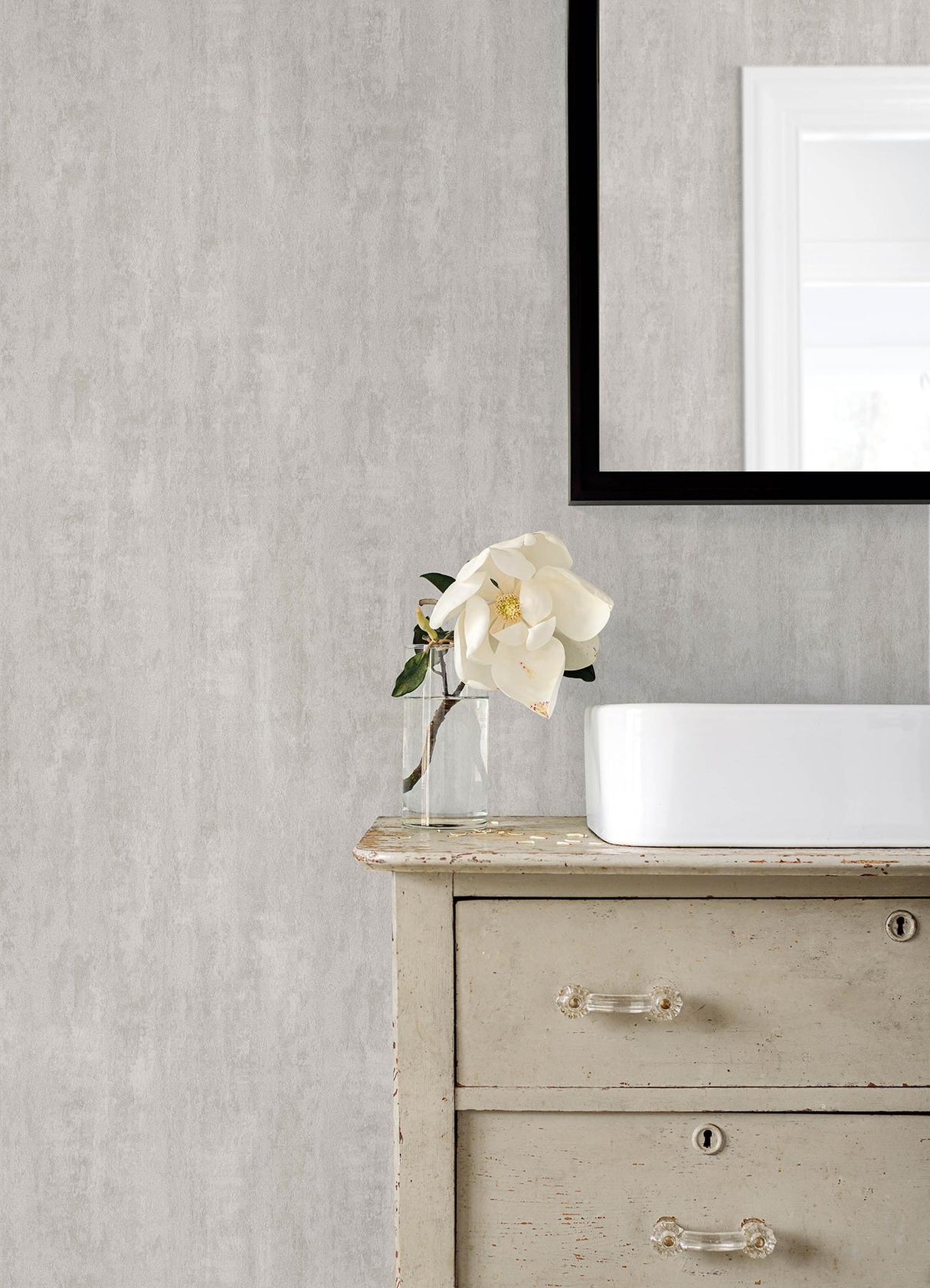 Advantage Soapstone Ivory Distressed Wallpaper