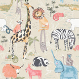 Advantage Safari Animals Beige Jungle Friends Wallpaper