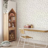 Advantage Animal Spots Black Polka Dot Wallpaper