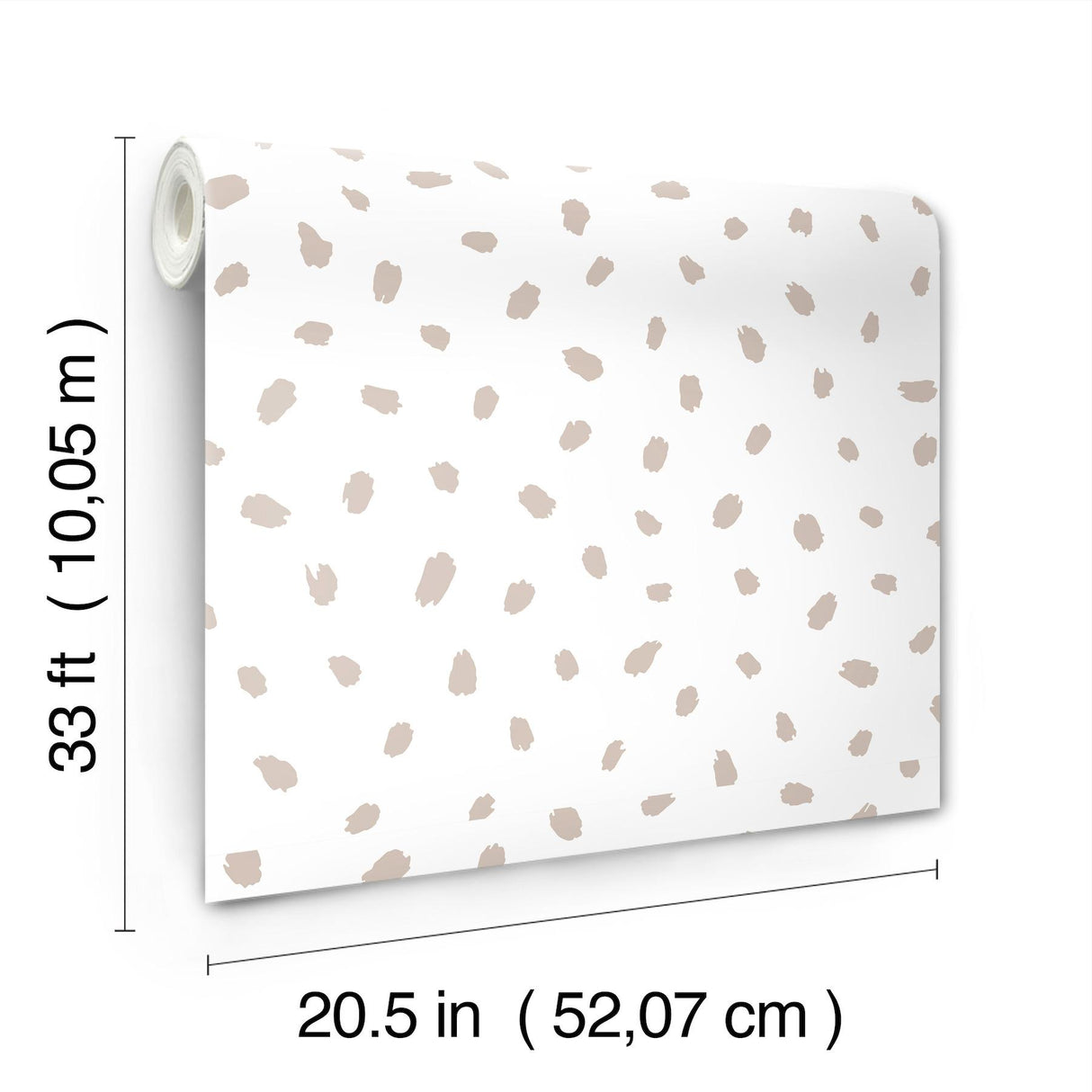 Advantage Animal Spots Taupe Polka Dot Wallpaper