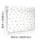 Advantage Animal Spots Taupe Polka Dot Wallpaper