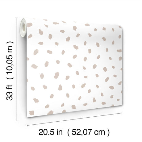 Advantage Animal Spots Taupe Polka Dot Wallpaper