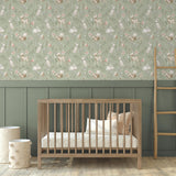 Advantage Forest Animals Sage Whimsical Wallpaper