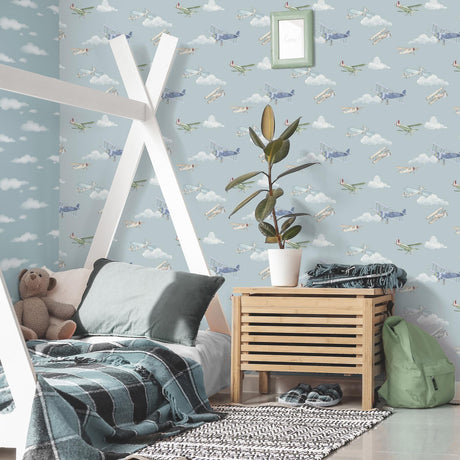 Advantage Aeroplanes Blue Skies Wallpaper