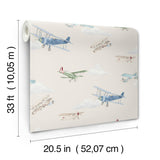 Advantage Aeroplanes Beige Skies Wallpaper