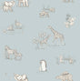 Advantage Safari Babies Blue Animal Wallpaper