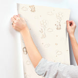 Advantage Floating Balloons Light Brown Animal Wallpaper