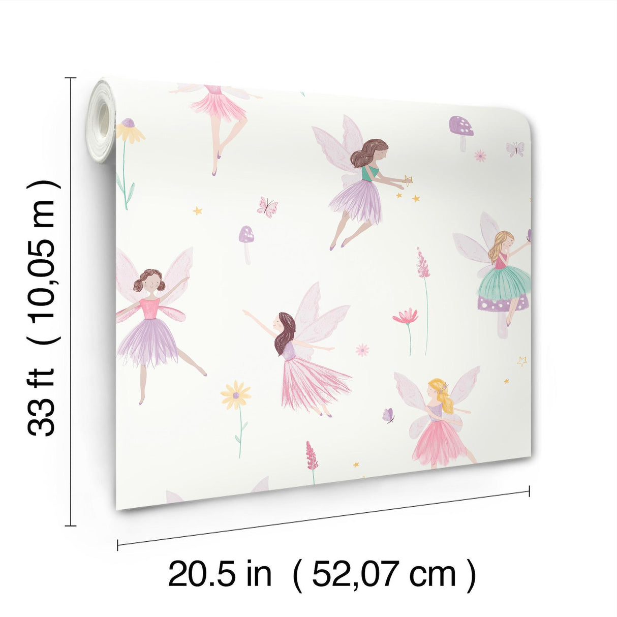 Advantage Fairy Friends Pink Enchanting Wallpaper