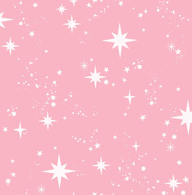 Advantage Twinkle Pink Starry Skies Wallpaper