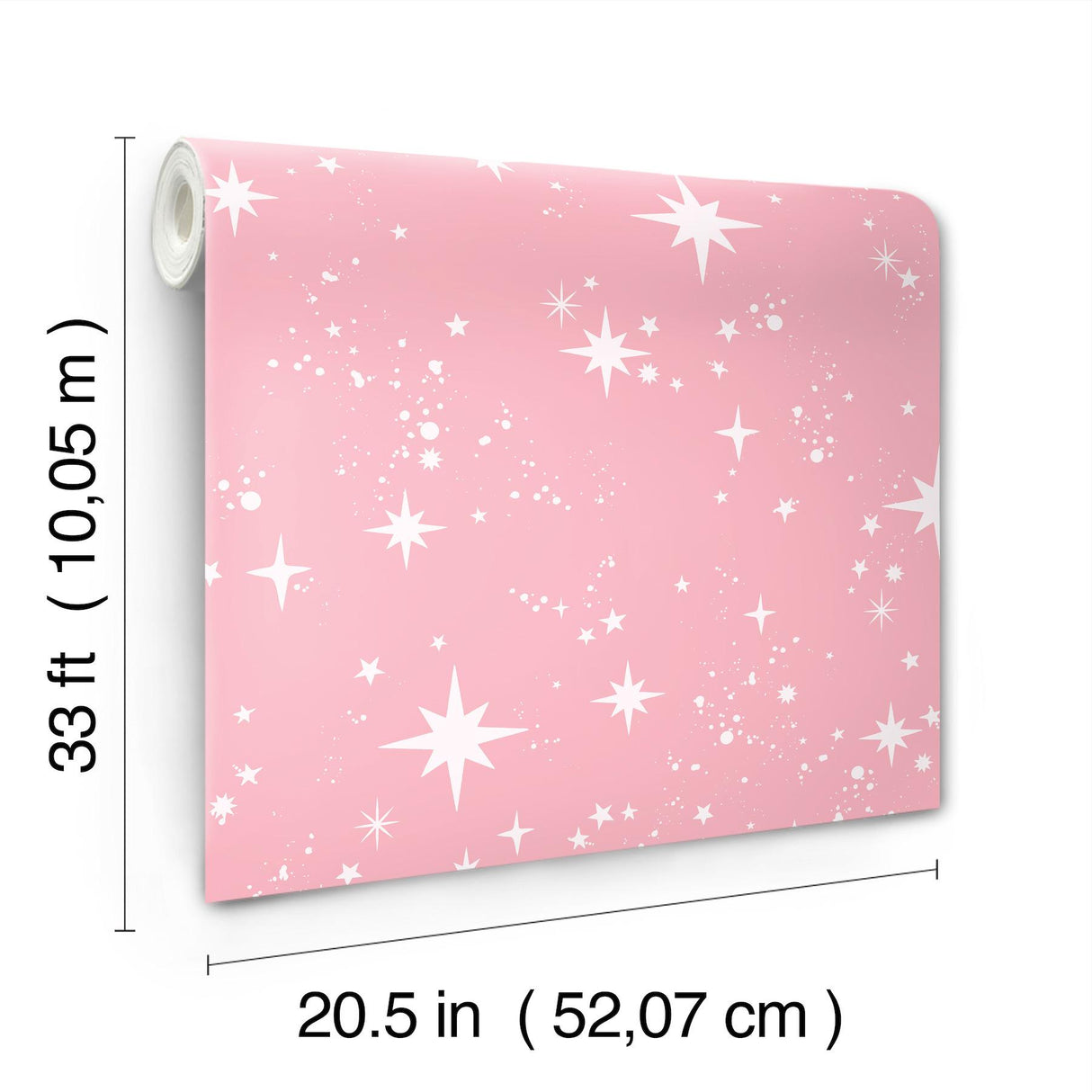 Advantage Twinkle Pink Starry Skies Wallpaper