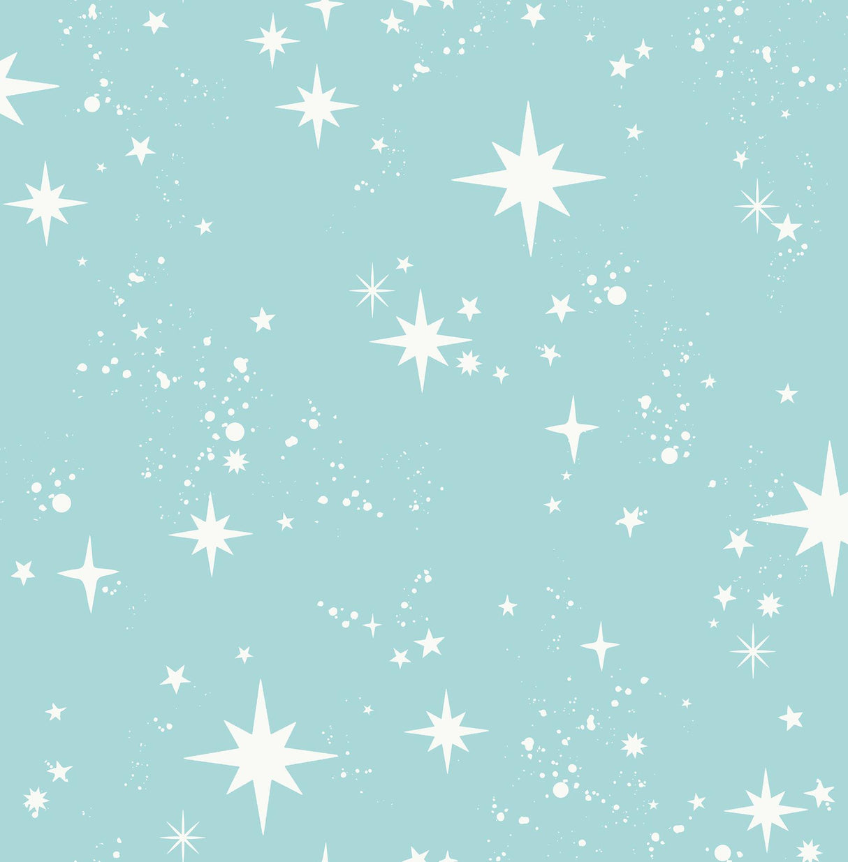 Advantage Twinkle Light Blue Starry Skies Wallpaper