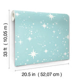 Advantage Twinkle Light Blue Starry Skies Wallpaper