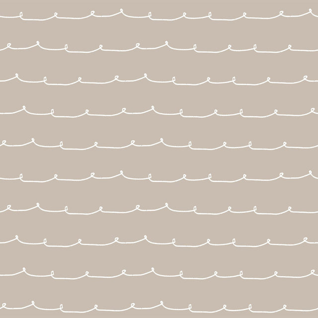 Advantage Wiggle Line Taupe Stripe Wallpaper