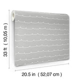 Advantage Wiggle Line Grey Stripe Wallpaper