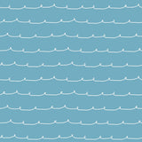 Advantage Wiggle Line Blue Stripe Wallpaper
