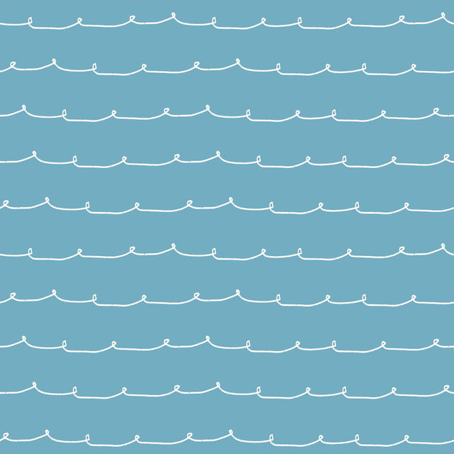 Advantage Wiggle Line Blue Stripe Wallpaper
