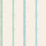 Advantage Bobbin Stripe Aqua Scalloped Wallpaper