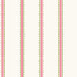 Advantage Bobbin Stripe Fuchsia Scalloped Wallpaper