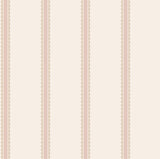 Advantage Bobbin Stripe Pink Scalloped Wallpaper