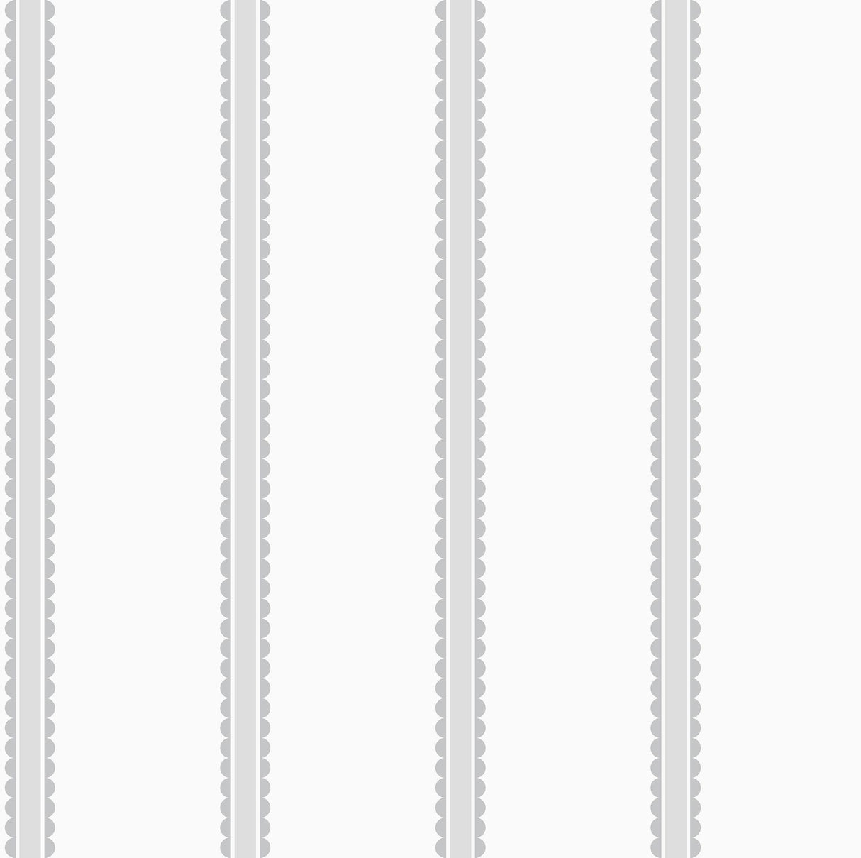 Advantage Bobbin Stripe Grey Scalloped Wallpaper
