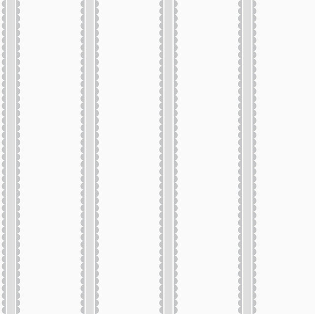 Advantage Bobbin Stripe Grey Scalloped Wallpaper