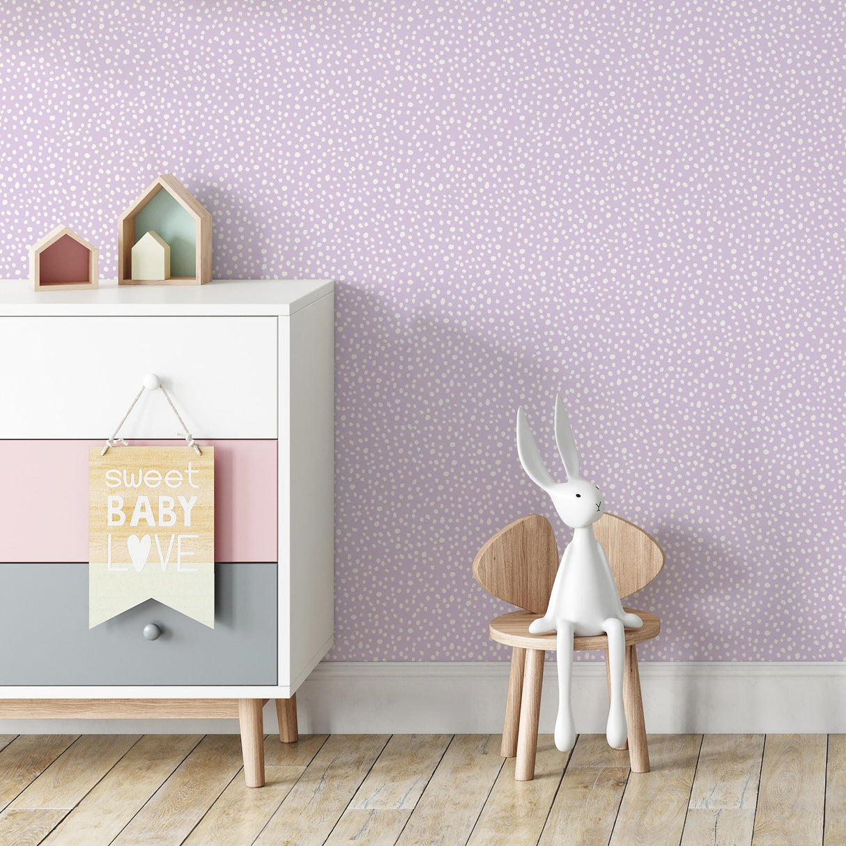 Advantage Dotty Lavender Petite Polka Dot Wallpaper
