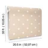 Advantage Starry Motif Light Brown Geometric Wallpaper