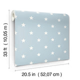 Advantage Starry Motif Light Blue Geometric Wallpaper
