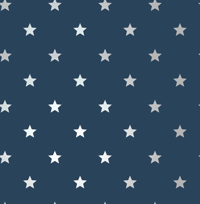 Advantage Starry Motif Dark Blue Geometric Wallpaper