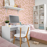 Advantage Metallic Butterflies Pink Whimsical Wallpaper