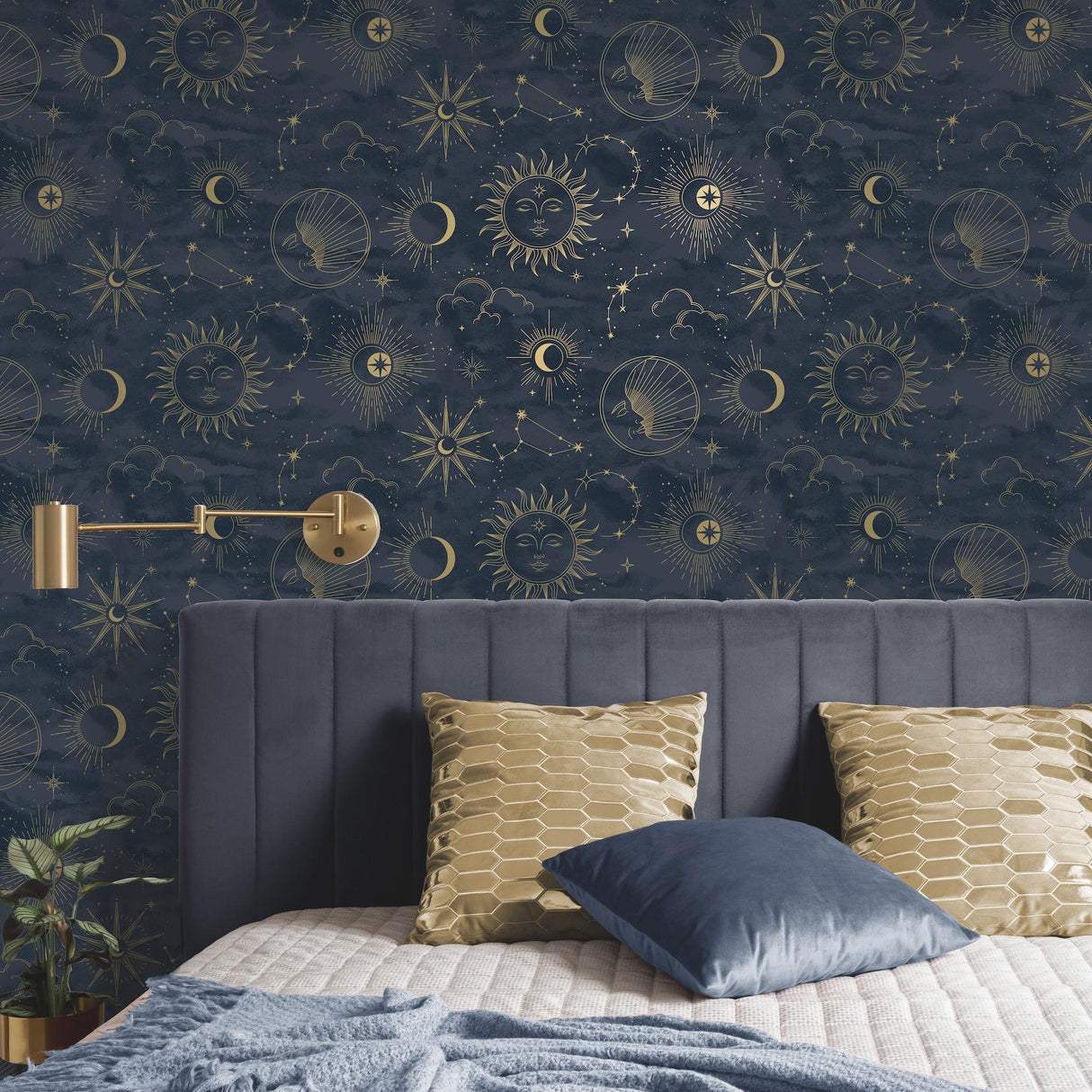 Advantage Mystic Navy Celestial Wallpaper