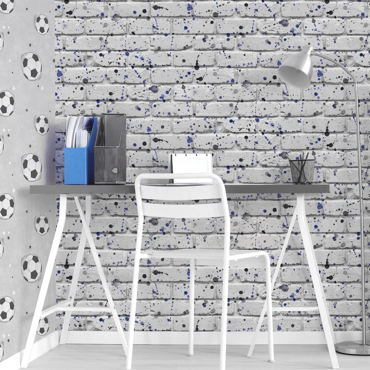 Advantage Splatter Wall Grey Abstract Wallpaper