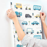 Advantage Road Traffic Blue Cars Wallpaper