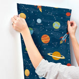 Advantage Solar System Blue Outer Space Wallpaper