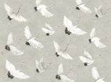 A-Street Prints Crane You Later Dove Grey Wall Mural
