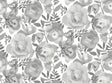 A-Street Prints Blooming Floral Dove Grey Wall Mural