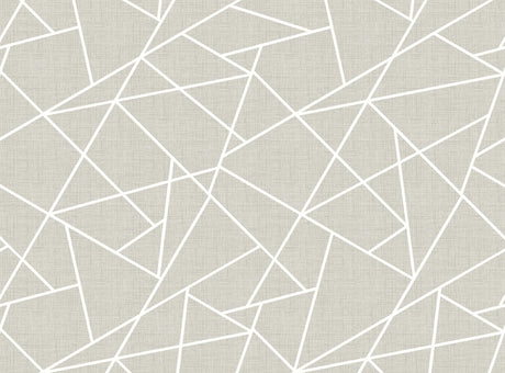 A-Street Prints Modern Lines White on Dove Grey Wall Mural