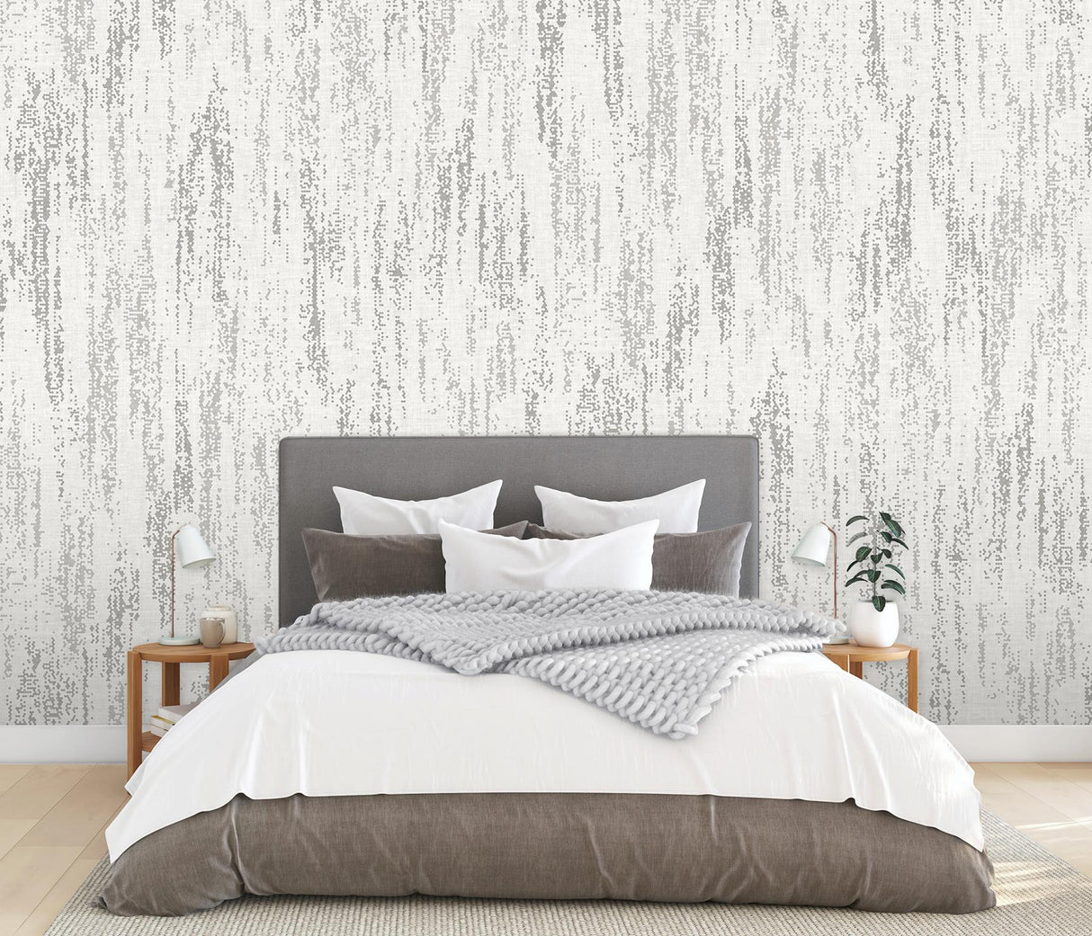A-Street Prints Rainfall Dove Grey Wall Mural
