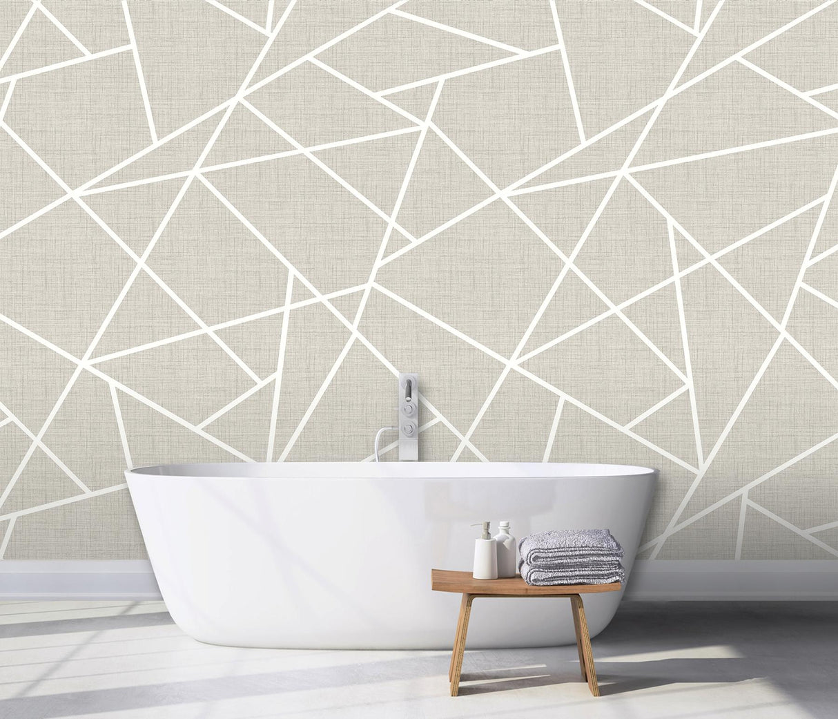A-Street Prints Rainfall Dove Grey Wall Mural