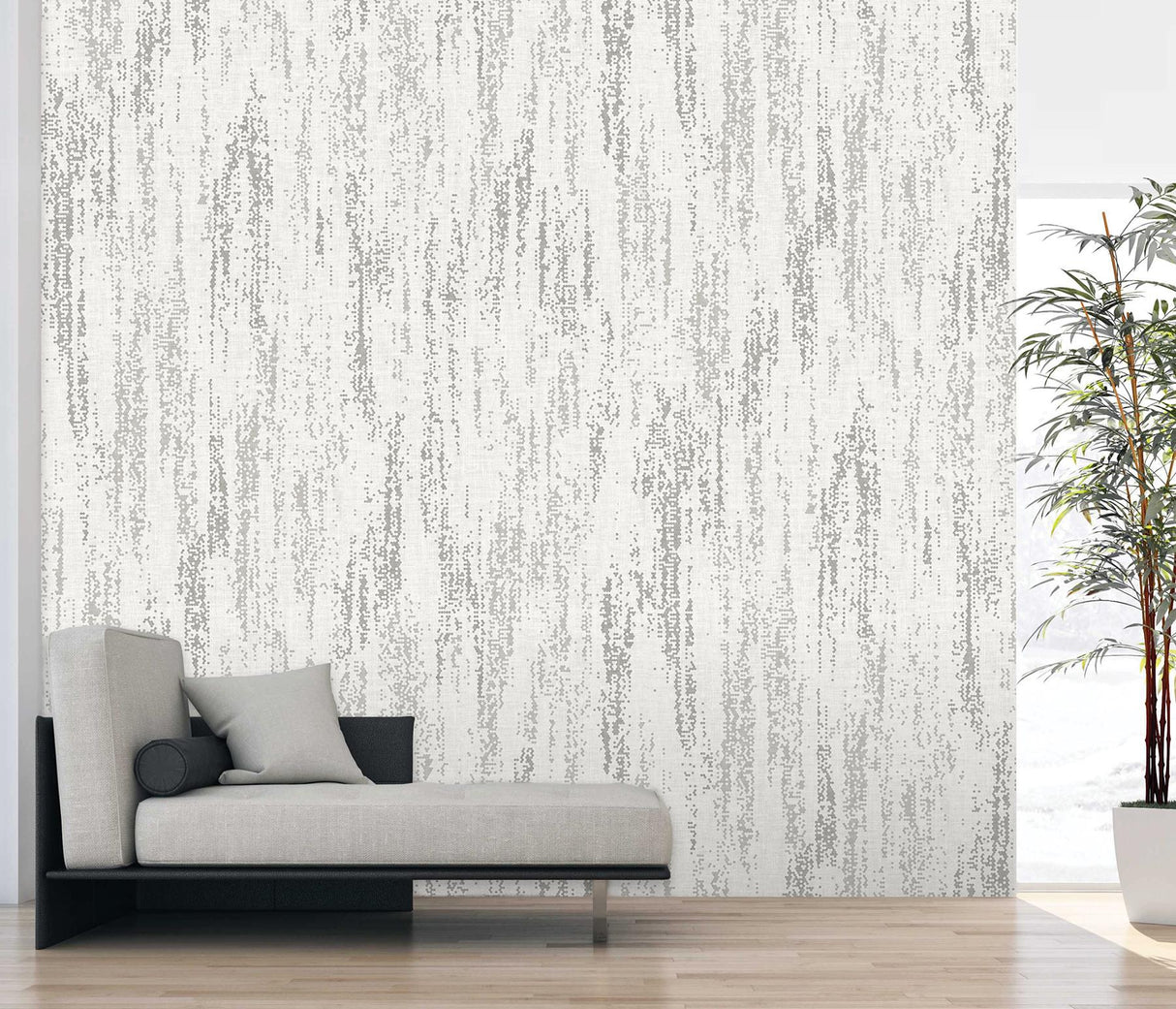 A-Street Prints Rainfall Dove Grey Wall Mural