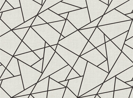 A-Street Prints Modern Lines Black on Dove Grey Wall Mural